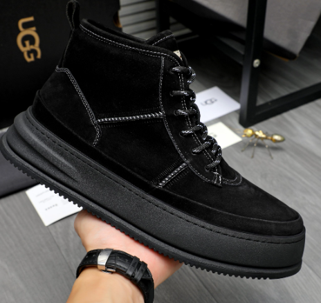 UGG Men's Suede High-Top Platform Sneaker – Black