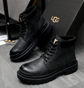 UGG Men's Leather Lug-Sole Boot – Black