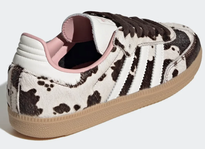 Adidas Women's Samba OG Sneaker – Cow Print (Faux Fur)