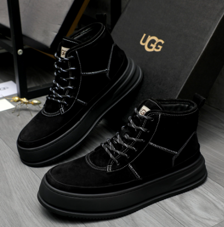 UGG Men's Suede High-Top Platform Sneaker – Black