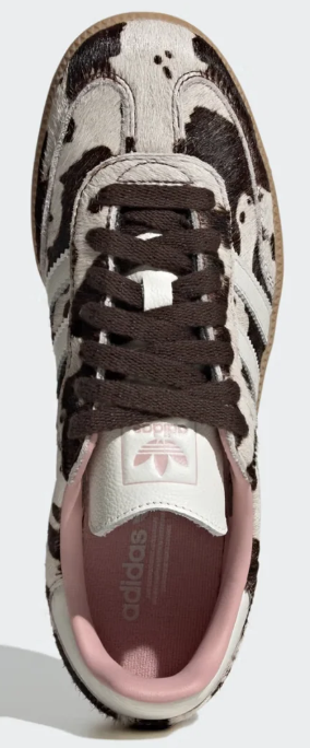 Adidas Women's Samba OG Sneaker – Cow Print (Faux Fur)