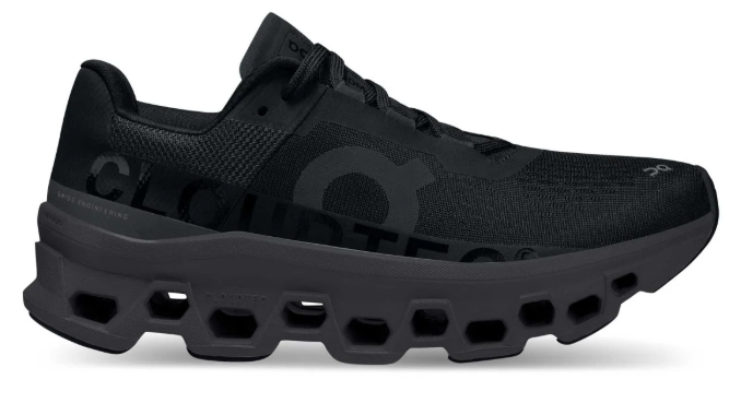 On Women's Cloudmonster Running Shoe – Black/Magnet