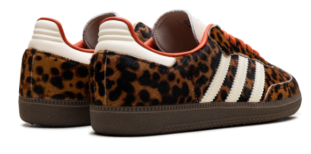 Adidas Women's Samba OG Sneaker – Leopard Pack (Cream/Orange)