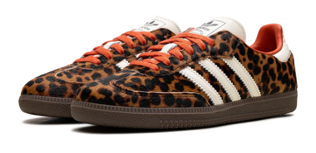 Adidas Women's Samba OG Sneaker – Leopard Pack (Cream/Orange)