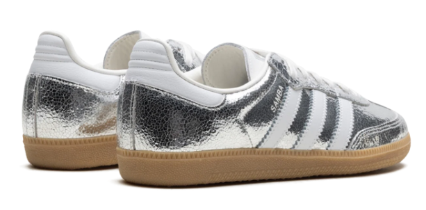 Adidas Women's Samba OG Sneaker – Cracked Silver Metallic (JR0035)