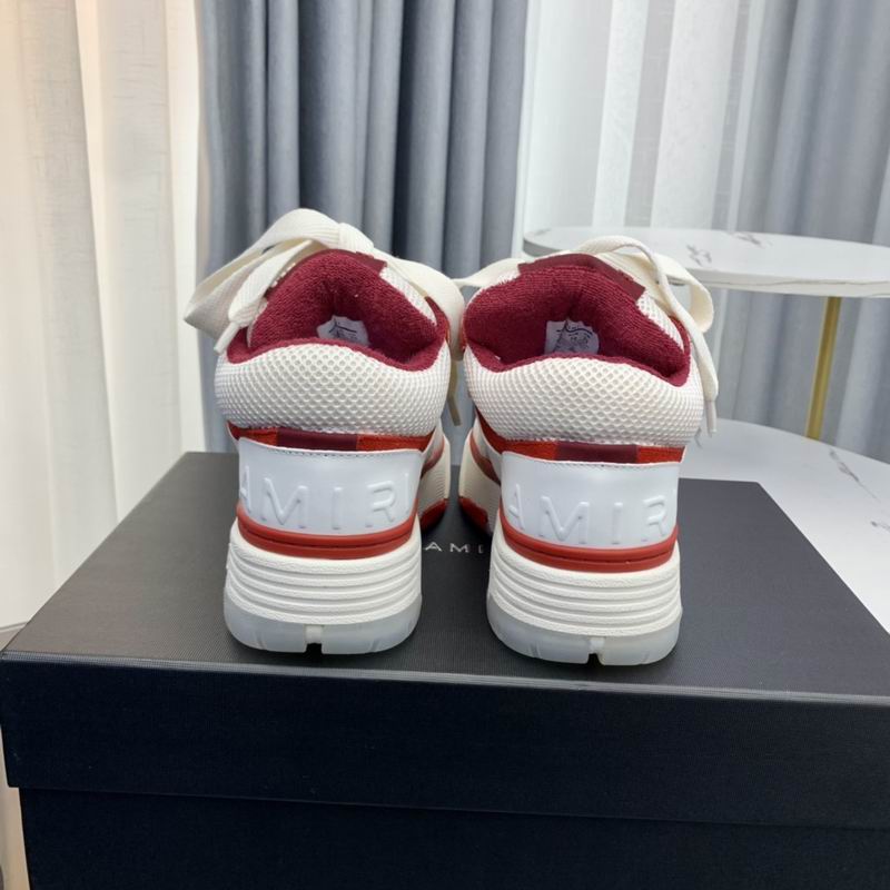 Amiri MA-1 Low-Top Sneakers – White/Burgundy