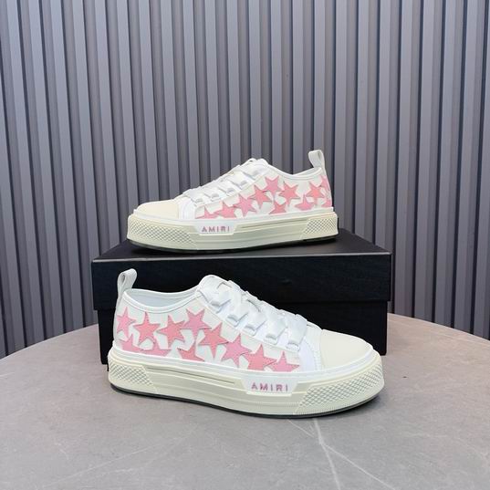 Amiri Stars Court Low-Top Sneaker – White / Pink