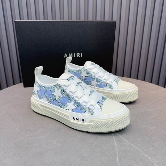 Amiri Stars Court Low-Top Sneaker – White / Blue Paisley