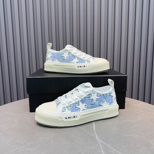 Amiri Stars Court Low-Top Sneaker – White / Blue Paisley