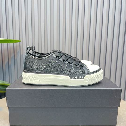 Amiri Stars Court Low-Top Sneaker – Black / Silver Glitter