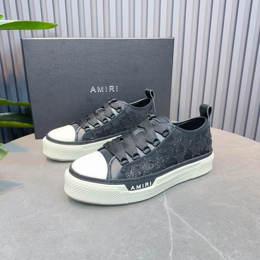 Amiri Stars Court Low-Top Sneaker – Black / Silver Glitter