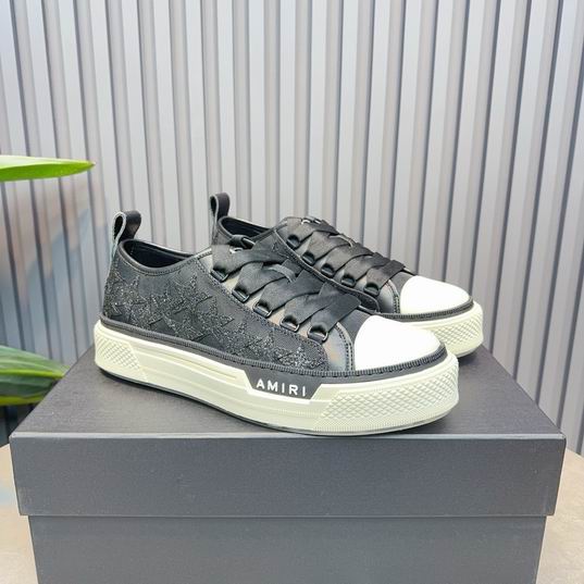 Amiri Stars Court Low-Top Sneaker – Black / Silver Glitter