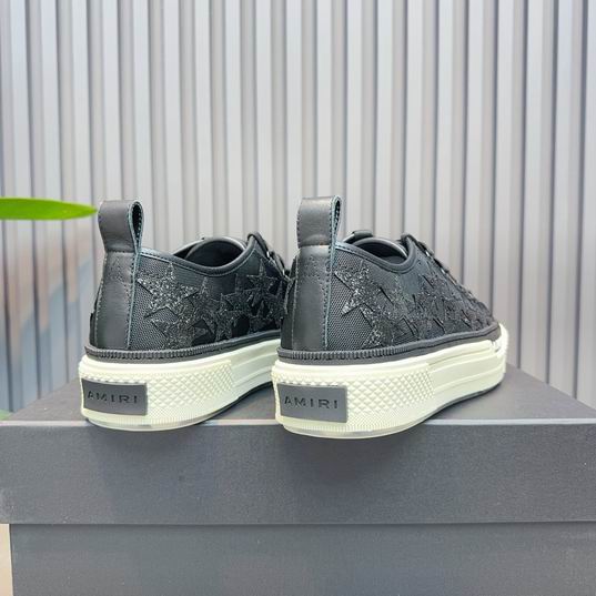 Amiri Stars Court Low-Top Sneaker – Black / Silver Glitter