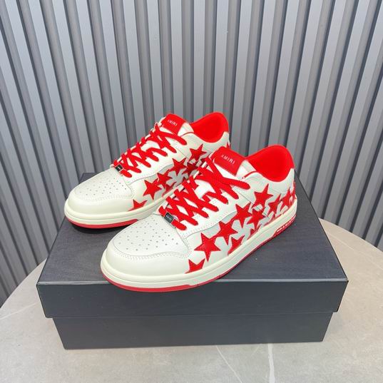 Amiri Stars Low-Top Sneaker – White / Red