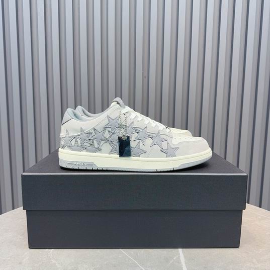 Amiri Stars Court Low-Top Sneaker – White / Grey