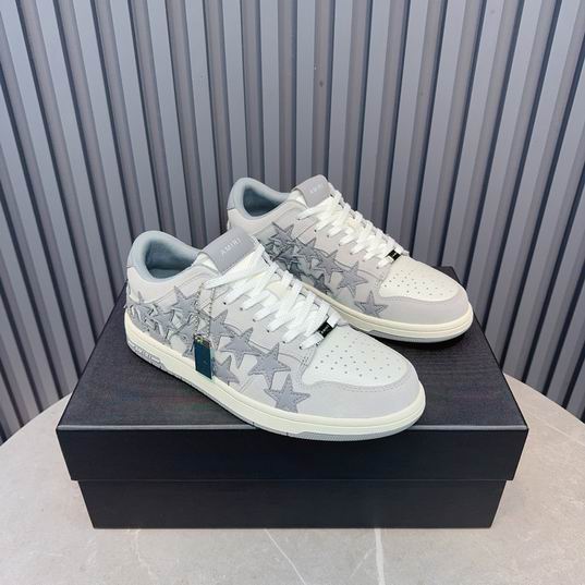 Amiri Stars Court Low-Top Sneaker – White / Grey