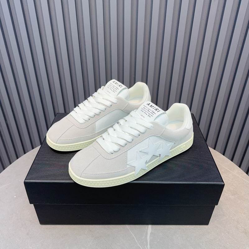 Amiri Bone Runner Low-Top Sneaker – White / Cream