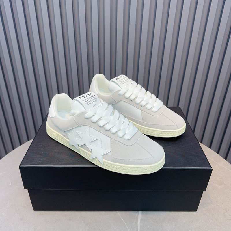 Amiri Bone Runner Low-Top Sneaker – White / Cream