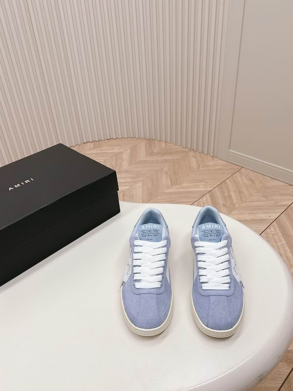 Amiri Bone Runner Low-Top Sneaker – Powder Blue / White