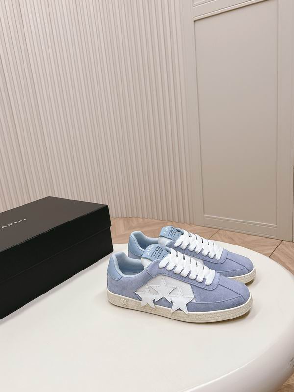 Amiri Bone Runner Low-Top Sneaker – Powder Blue / White