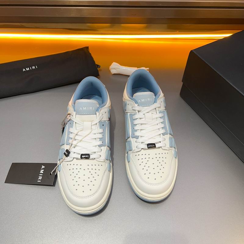 Amiri Skel Low-Top Sneaker – White / Baby Blue