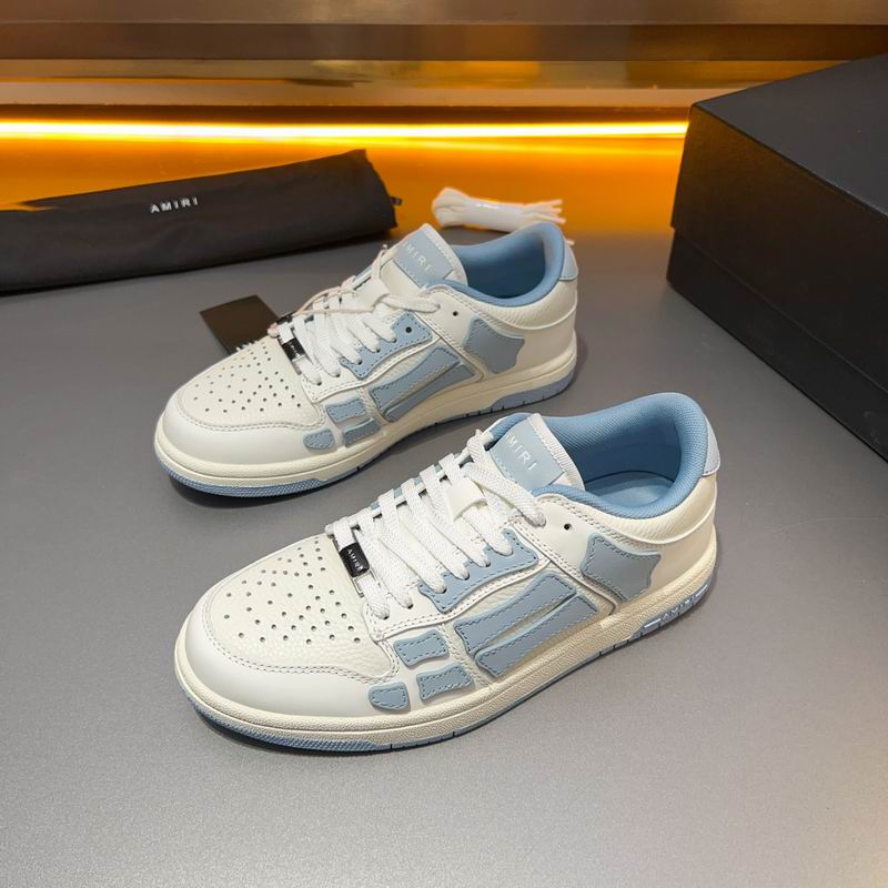 Amiri Skel Low-Top Sneaker – White / Baby Blue