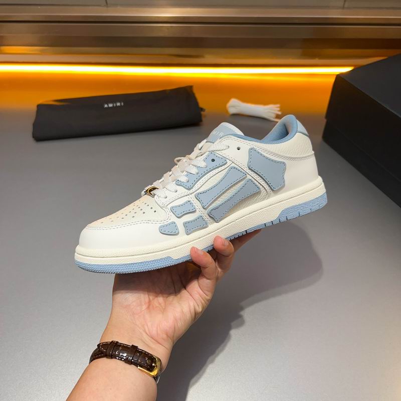 Amiri Skel Low-Top Sneaker – White / Baby Blue