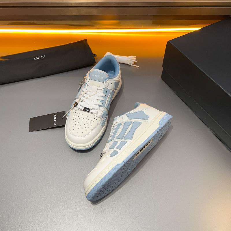 Amiri Skel Low-Top Sneaker – White / Baby Blue