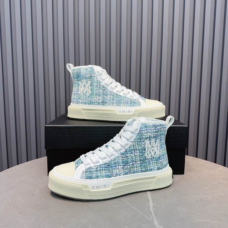 Amiri Court High — Blue Tweed