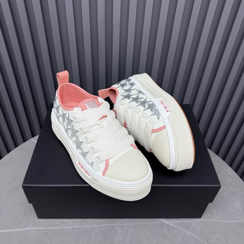 Amiri Stars Court Low — White / Pink