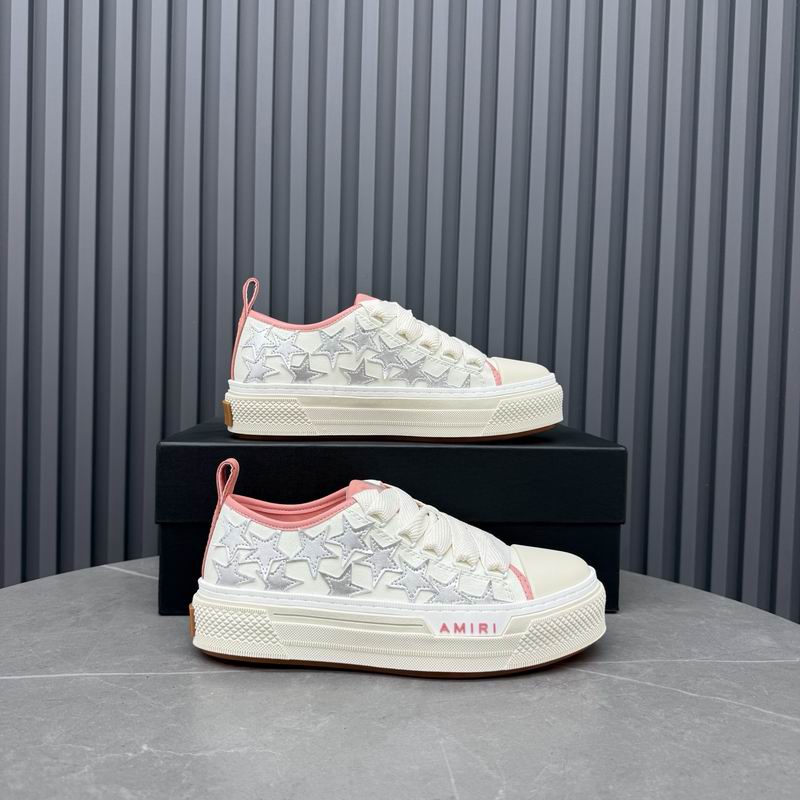 Amiri Stars Court Low — White / Pink