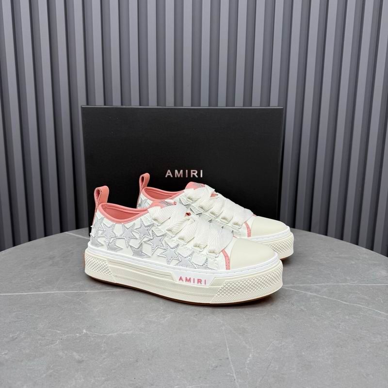 Amiri Stars Court Low — White / Pink