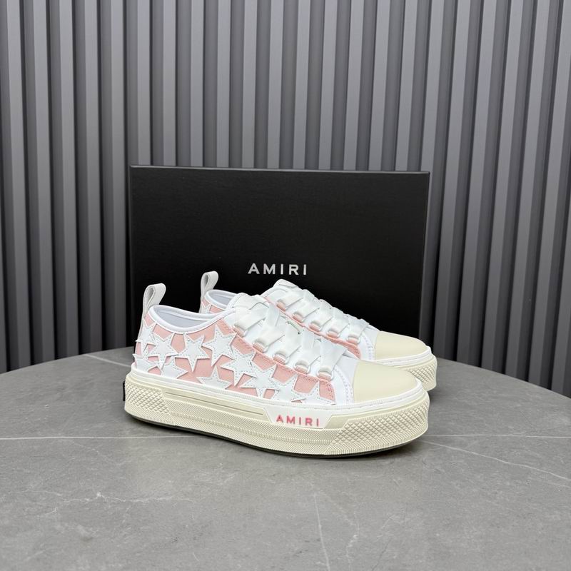 Amiri Stars Court Low — White / Pink Mesh