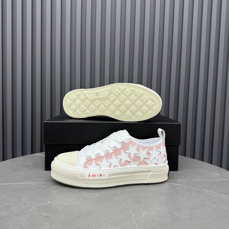 Amiri Stars Court Low — White / Pink Mesh