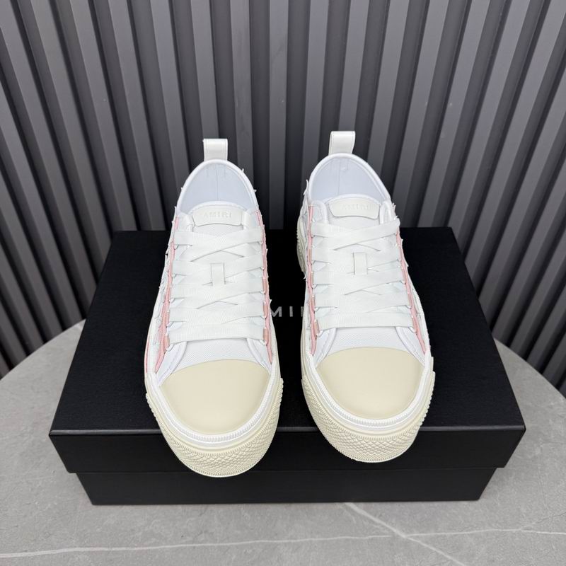 Amiri Stars Court Low — White / Pink Mesh