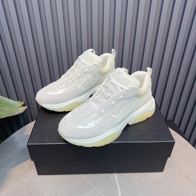 Amiri Bone Runner Low-Top Sneaker – Triple White
