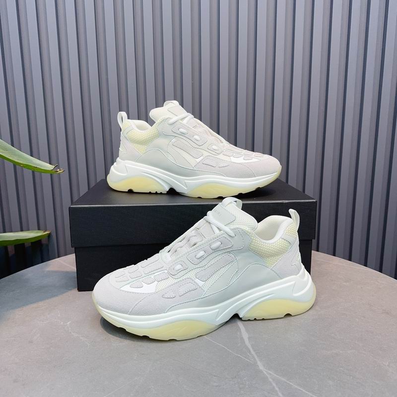 Amiri Bone Runner Low-Top Sneaker – Triple White