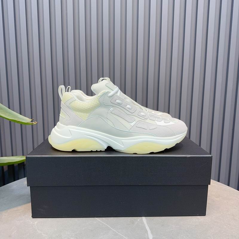 Amiri Bone Runner Low-Top Sneaker – Triple White