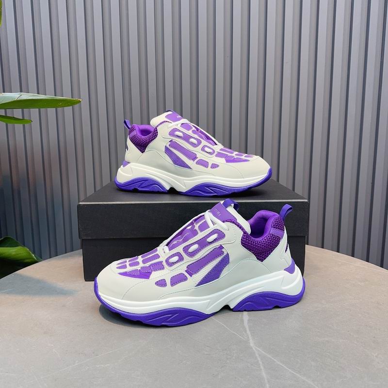 Amiri Bone Runner Low-Top Sneaker – White / Purple