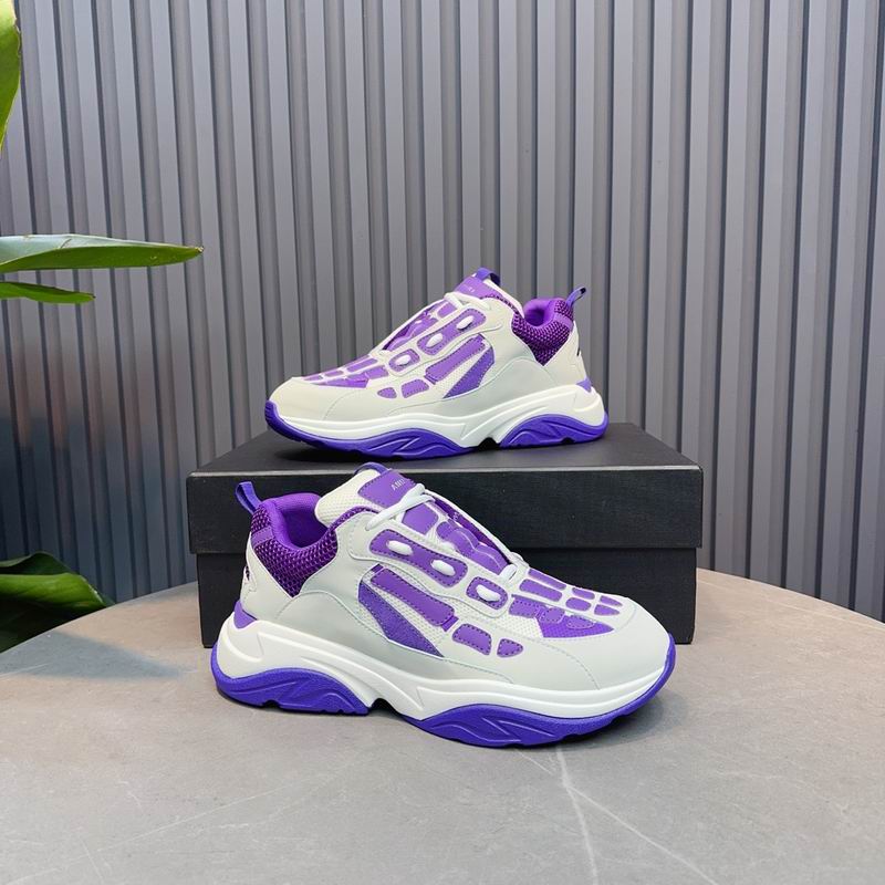 Amiri Bone Runner Low-Top Sneaker – White / Purple