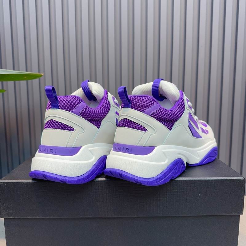 Amiri Bone Runner Low-Top Sneaker – White / Purple