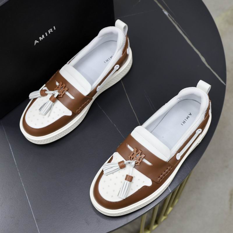 Amiri Tassel Deck Loafer – Brown / White
