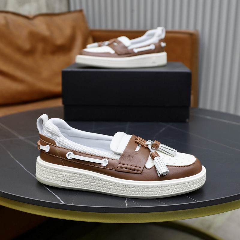 Amiri Tassel Deck Loafer – Brown / White