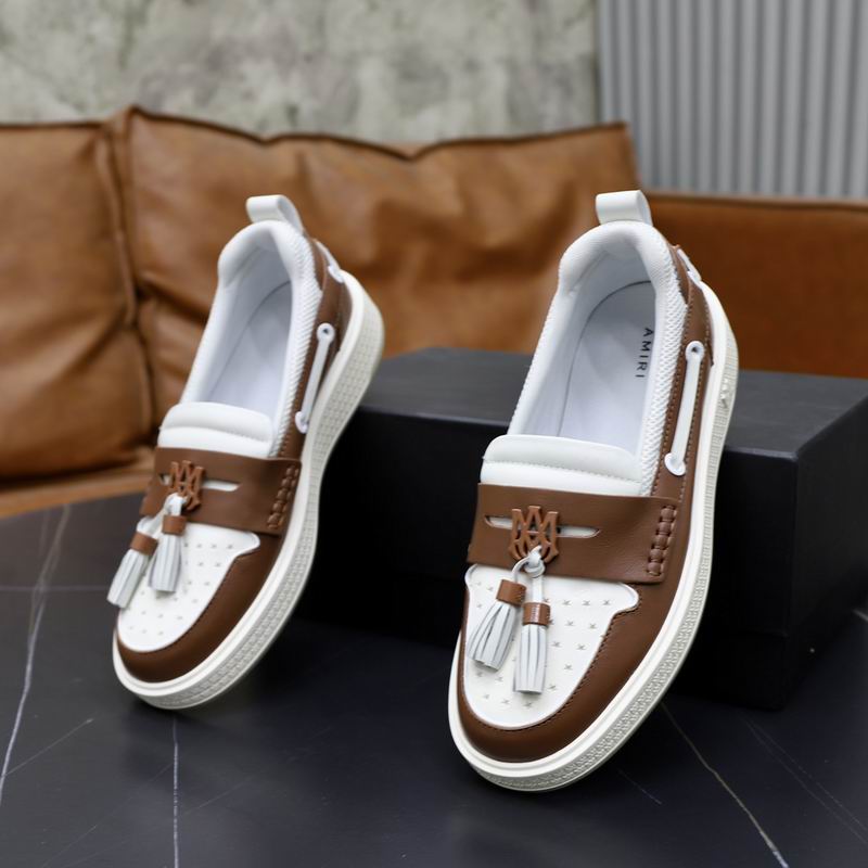 Amiri Tassel Deck Loafer – Brown / White