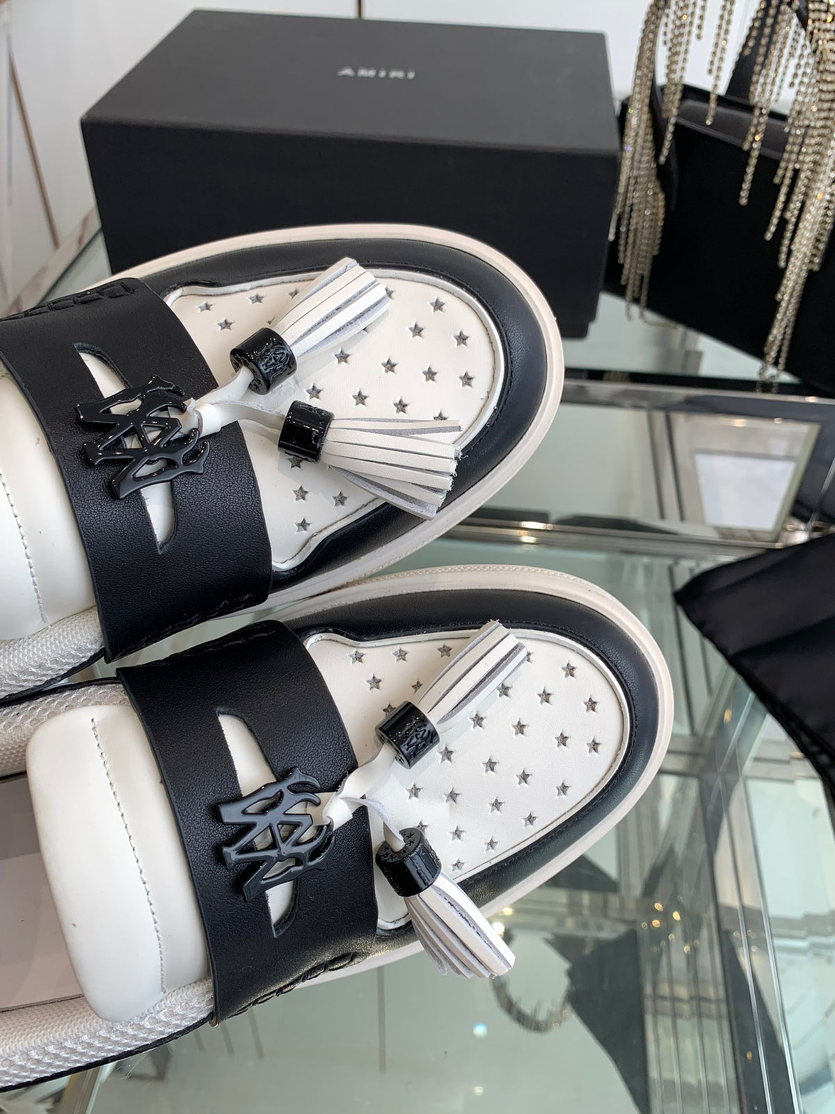Amiri Star Deck Loafer – Black / White