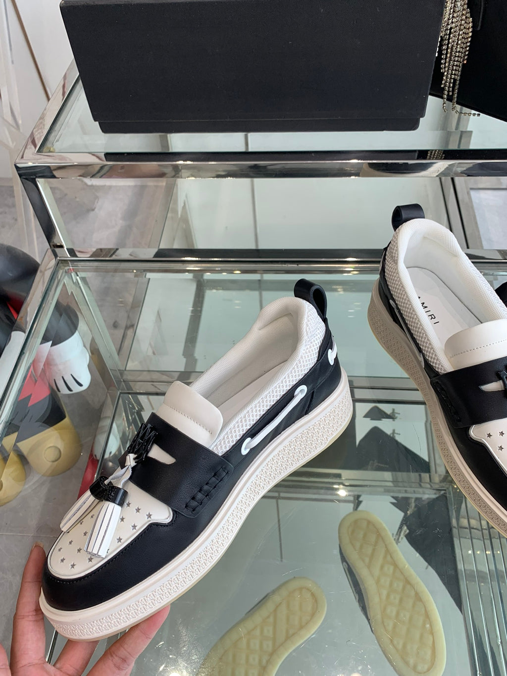 Amiri Star Deck Loafer – Black / White