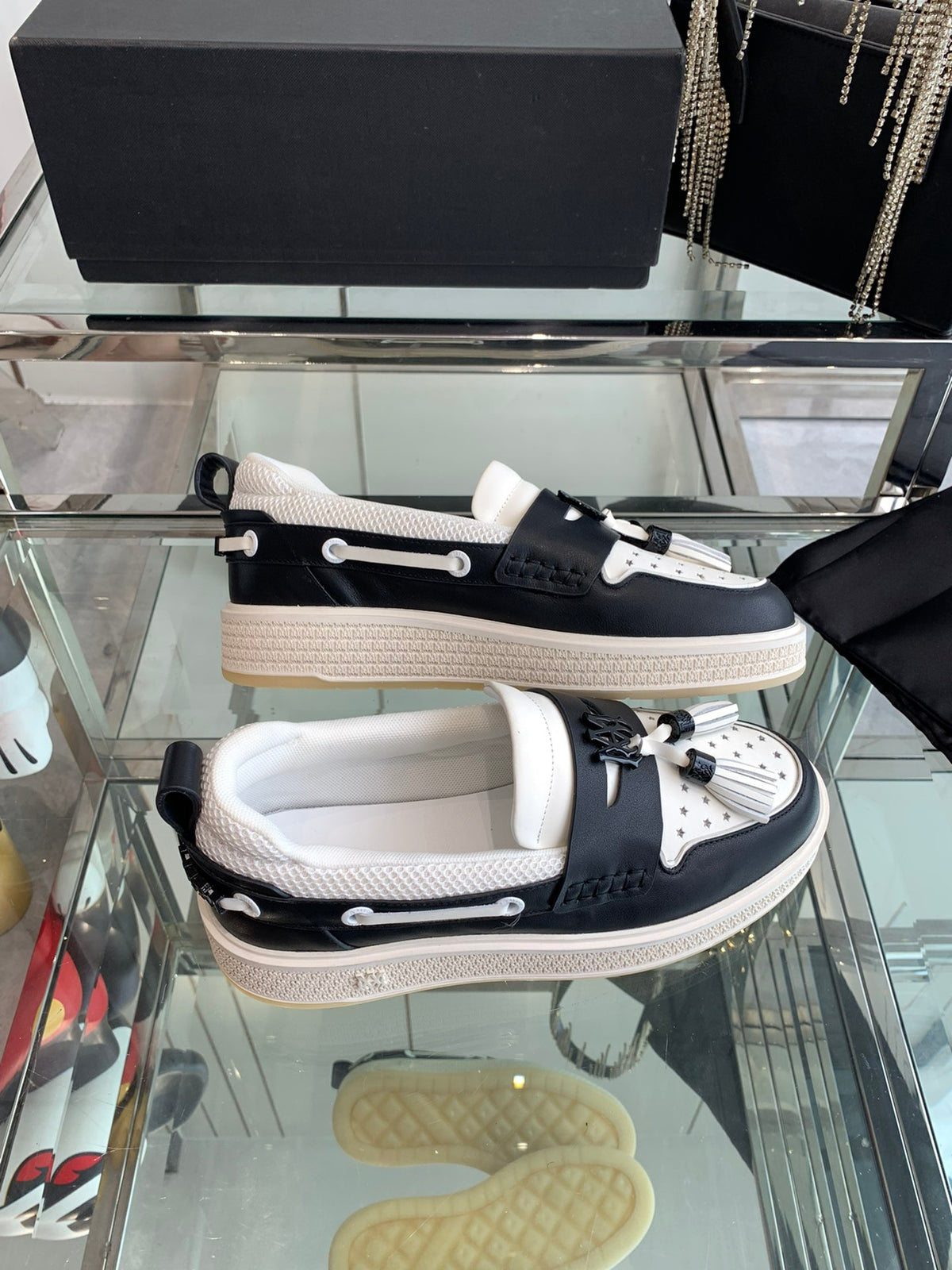 Amiri Star Deck Loafer – Black / White