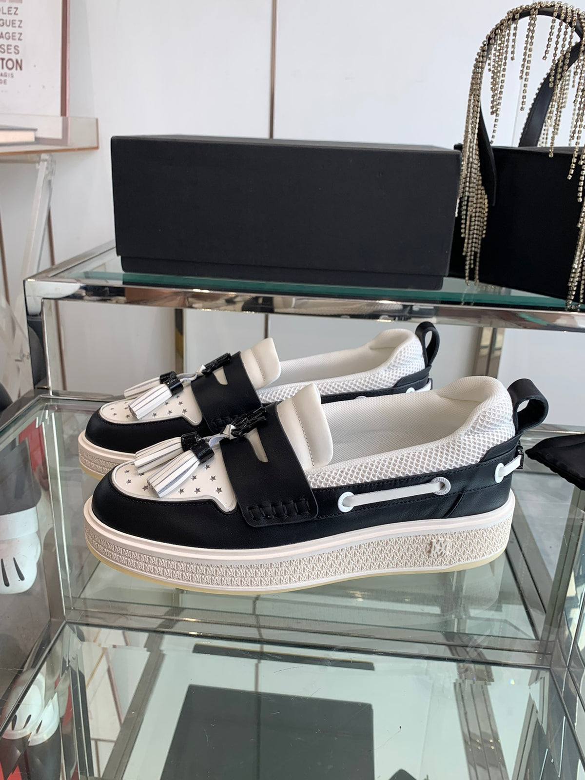Amiri Star Deck Loafer – Black / White