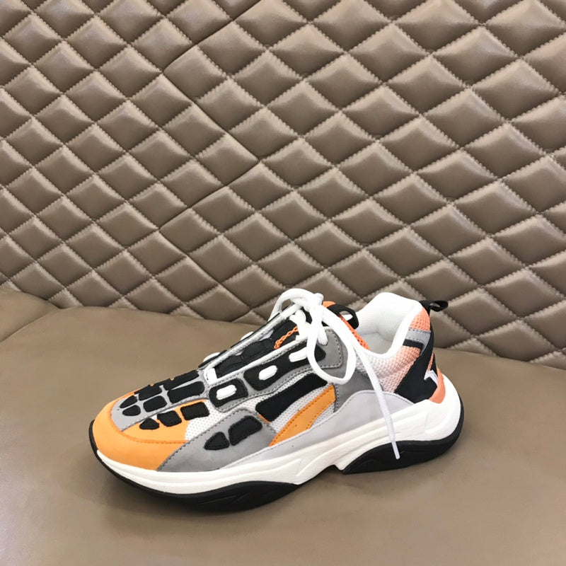 Amiri Bone Runner Low-Top Sneaker – Orange / Grey / Black