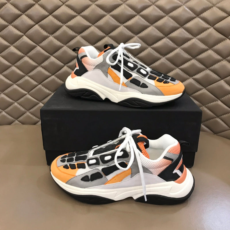 Amiri Bone Runner Low-Top Sneaker – Orange / Grey / Black